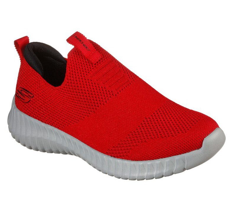 Skechers Pojkar Röda/Svarta Slip On - Elite Flex - Wasick - Sverige (UEKHX-0791)